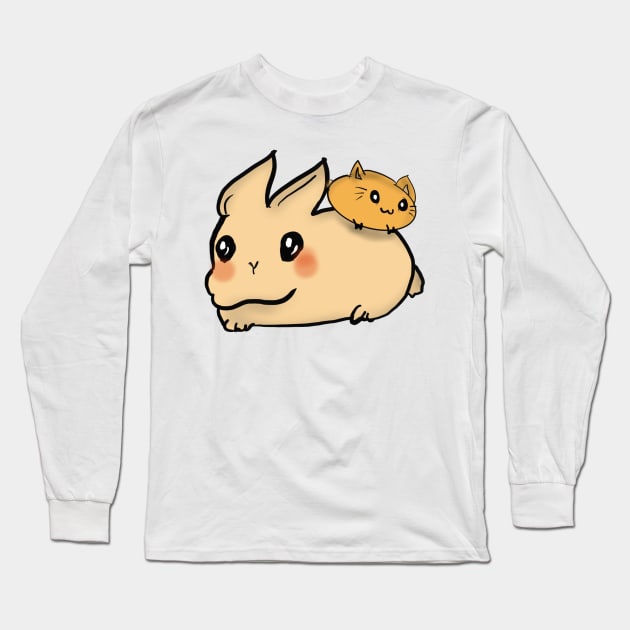 Rabbit And Friend Long Sleeve T-Shirt by Joker & Angel